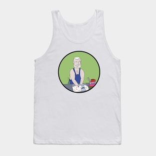 Elderly man washing the dishes Tank Top